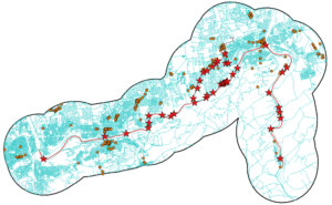 map of roads near lehigh river