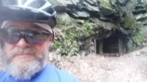 selfie by cave entrance