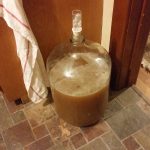 carboy of fermenting beer